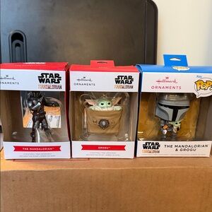 Bundle of Hallmark Mandalorian ornaments